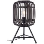 Brilliant Tischlampe Holzrow Metall Bambus Schwarz Holz | Geeignet für 1x E27