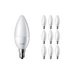 Mehrfachpackung 10x Philips Corepro LED Kerze E14 Matt 2.8W 250lm - 827 Extra Warmweiß | Ersatz für 25W