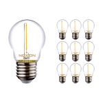 Mehrfachpackung 10x Noxion Lucent LED E27 Kugel Fadenlampe Klar 1.4W 136LM - 827 Extra Warmweiß | Ersatz für 15W