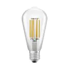 Ledvance Classic LED E27 Edison Fadenlampe Klar 4W 840lm - 830 Warmweiß | Ersatz für 60W