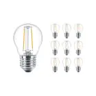 Mehrfachpackung 10x Philips Corepro LED Glühbirne E27 Birne Klar 7W 806lm - 827 Extra Warmweiß | Ersatz für 60W